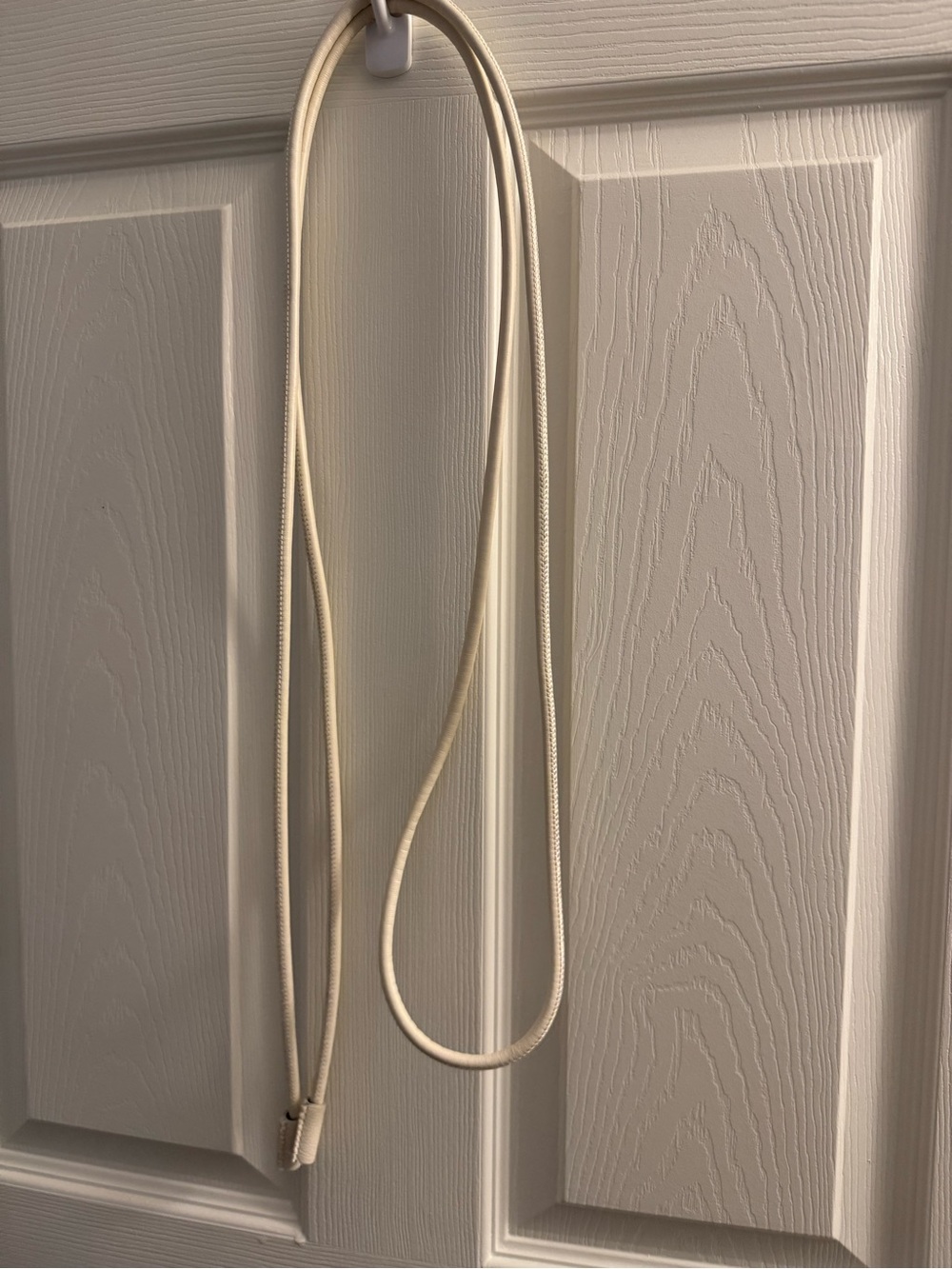White Leather Belt - Zara